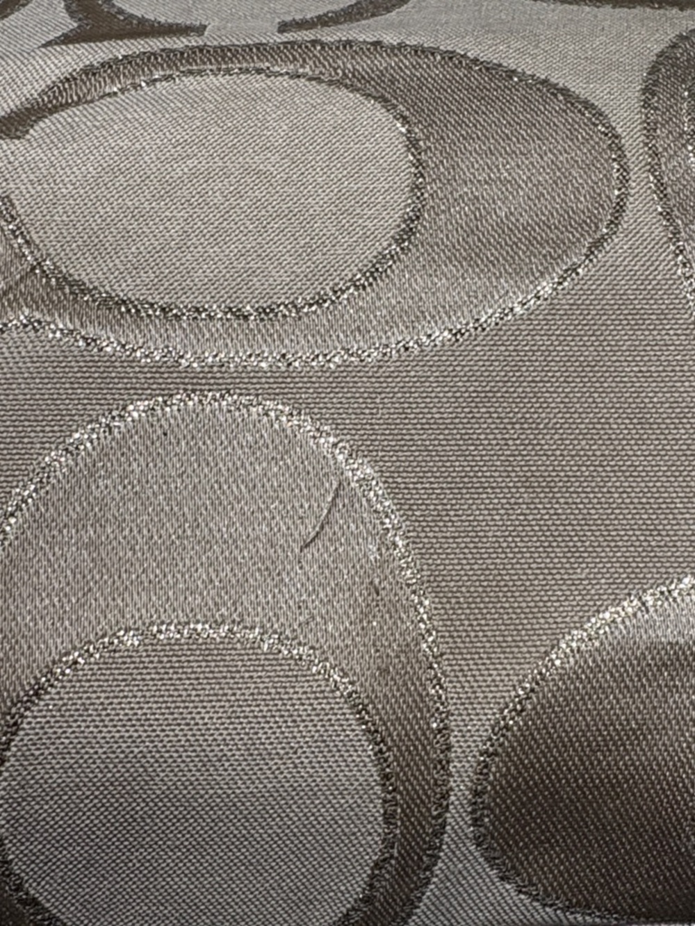 Coach Poppy Metallic Signature Sateen Glam Tote 17890 | Shimmer Gold EUC - Picture 7 of 13